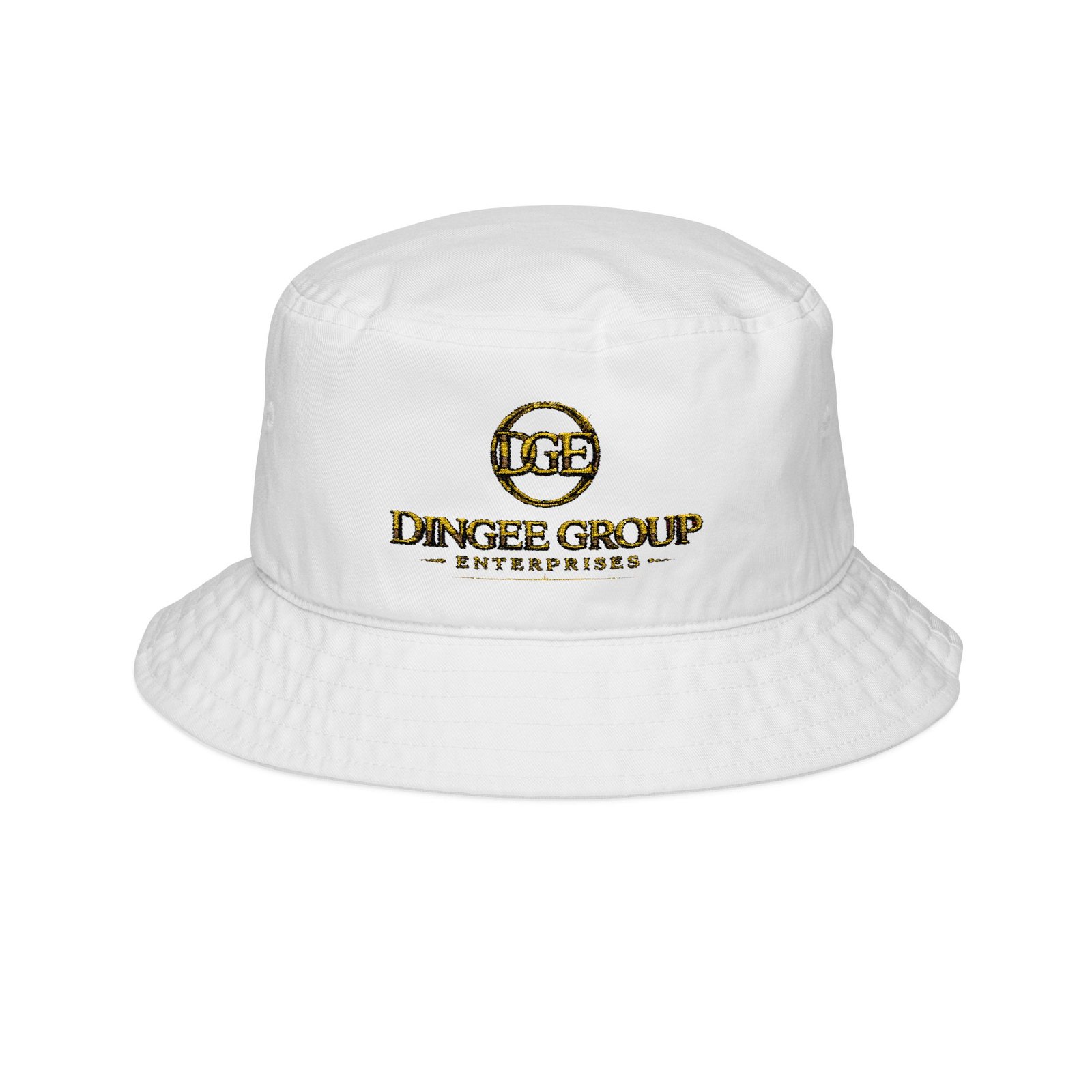 Embroidered Logo Bucket Hat — Dungee Group Gold Crest