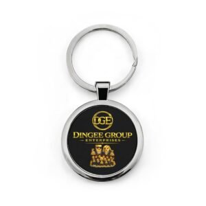 Dingee Group Branded Round Stainless Steel Keychain — Logo Keyring