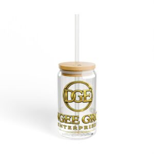 Dingee Group Enterprises 16oz Glass Sipper with Bamboo Lid