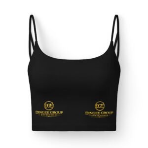 Luxe Black Bralette with  'Dingee Group Enterprises' Logo