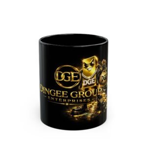 Dingee Group Gold Logo Black Coffee Mug – 11oz / 15oz