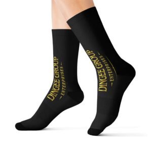 Dingeé Group Black Logo Crew Socks (Men)